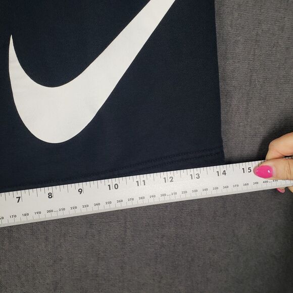 Nike Sweat Shorts Mens XL Black Running Athletic Swoosh Pockets Big Logo - Picture 6 of 9